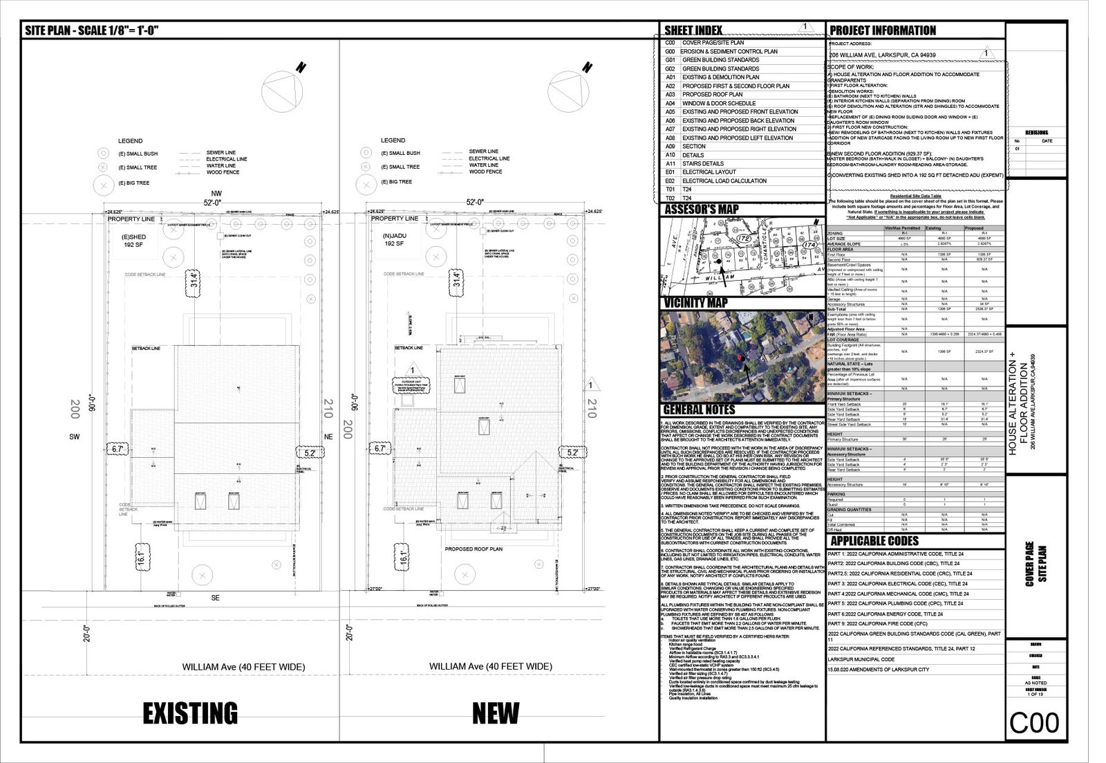 Title 24 Architectural & Electrical Compliance – California drawing sheet